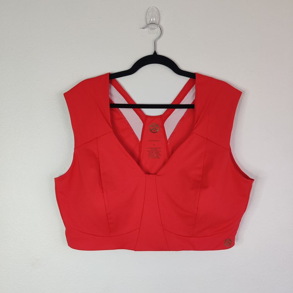 Kinflyte Freedom Eco Jersey Posture Correcting Wireless Sports Bra Red 4XL